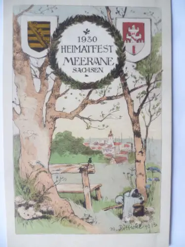 Künstler-AK Meerane Heimatfest 1930 M. Röbbecke