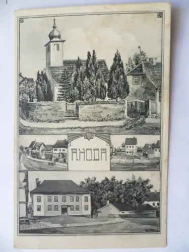 Künstler-AK Rhoda Erfurt Kirche