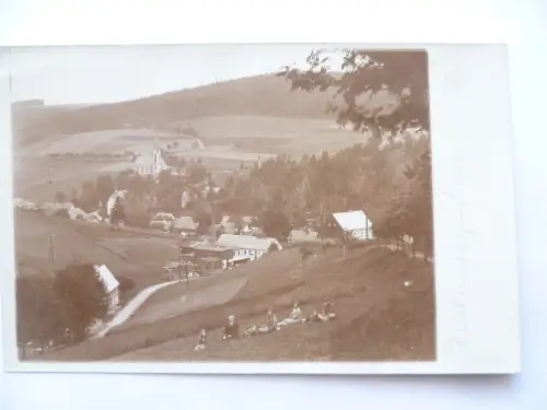 Foto-AK Rechenberg-Bienenmühle Blick auf Ort und Kirche