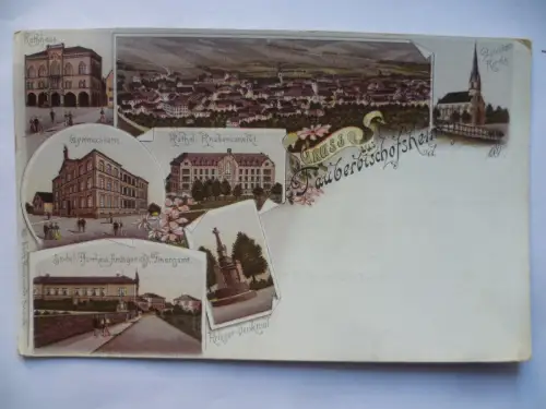 Litho-AK Tauberbischofsheim 7 Ansichten