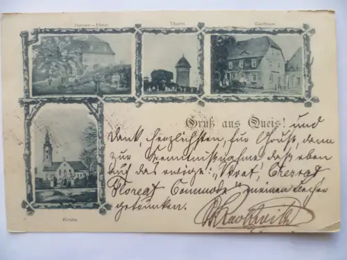 AK Queis Landsberg Herrenhaus Turm Gasthaus Kirche