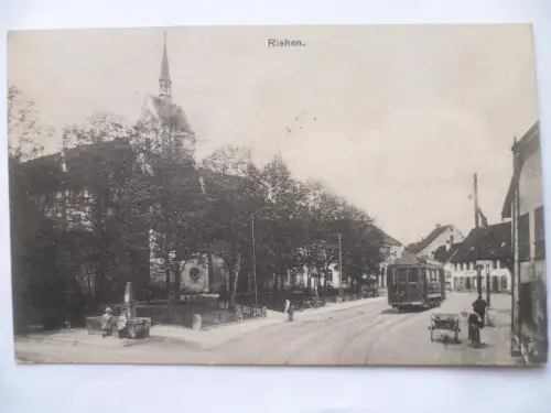 AK Riehen bei Basel Straßenbahn