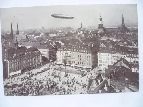 AK Dresden Amerika-Luftschiff Z.R. III auf der Deutschlandfahrt über Dresden