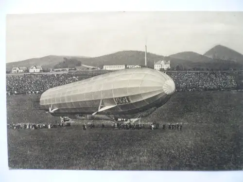 Ganzsache Haida Böhmen Landung Zeppelin LZ17 Sachsen