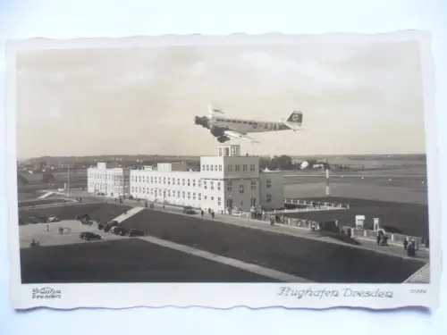 Foto-AK Dresden Walter Hahn Flughafen