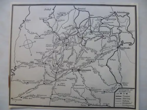 Kartenskizze Wanderwege Riesengebirge
