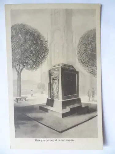 AK Neuhausen Erzgebirge Kriegerdenkmal