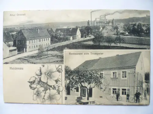 AK Heidenau Alter Ortsteil / Restaurant zum Trompeter