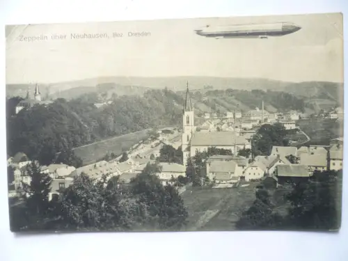 AK Zeppelin über Neuhausen Bez. Dresden