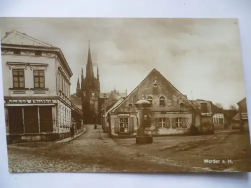 3 AK Werder Havel Kirche / Rathaus Amtsgericht und Kirche / Straßenansicht