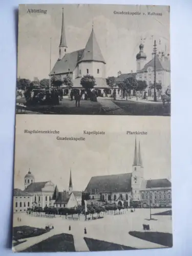 AK Altötting Gnadenkapelle Kirche Rathaus