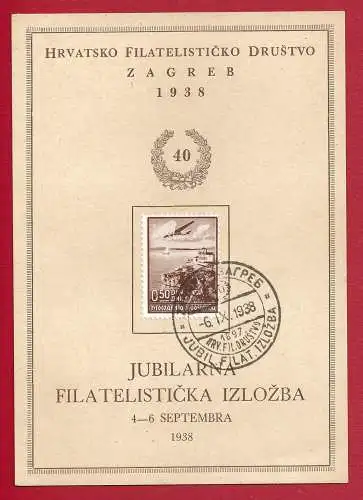 1938 JUGOSLAWIEN, - Luftpost, MiNr. 340 - Einheitliche Luftpost A7