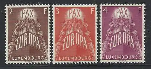 1957 LUXEMBURG - Nr. 531/533 3 MNH/** Werte