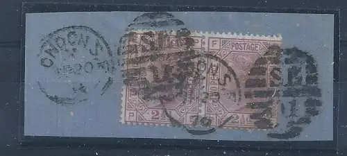 1875-80 GROSSBRITANNIEN - Nr. 56 2p 1/2 rosa violett TISCH 4 PAAR