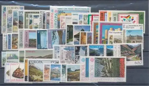1977 EUROPA CEPT, kompletter Jahrgang, neue Briefmarken, Tourismus 29 Länder 61 postfrisch Werte**