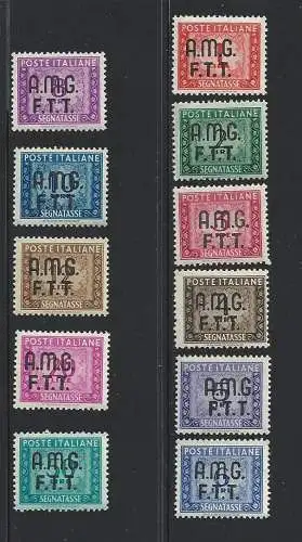 1947-49 TRIEST A - Segnatasse Nr. 5/15 minh ** centrata