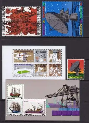 1971-73 Singapur - Menge 2 BF + 2 Blöcke postfrisch/** Yvert Euro 165