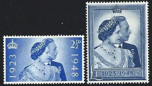 1948 GROSSBRITANNIEN, Nr. 237/238 Silberne Hochzeit postfrisch**