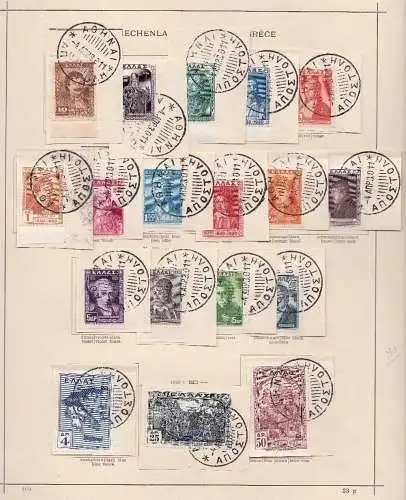 1930 Griechenland/Griechenland, Nr. 375/392 Set mit 18 GEBRAUCHT