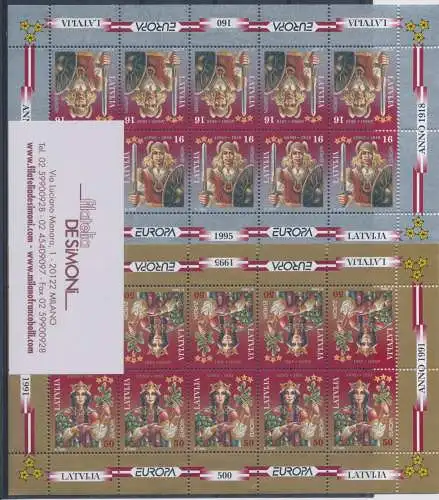 1995 EUROPA CEPT Lettland 2 Minifos Frieden und Freiheit postfrisch**