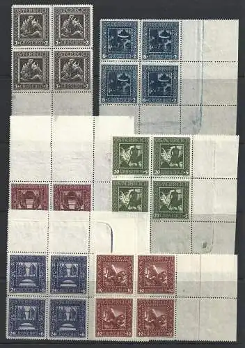 1926 ÖSTERREICH, Nr. 368/373 Pro Infantia - Nibelungen - 6 MNH-Werte** Viertel