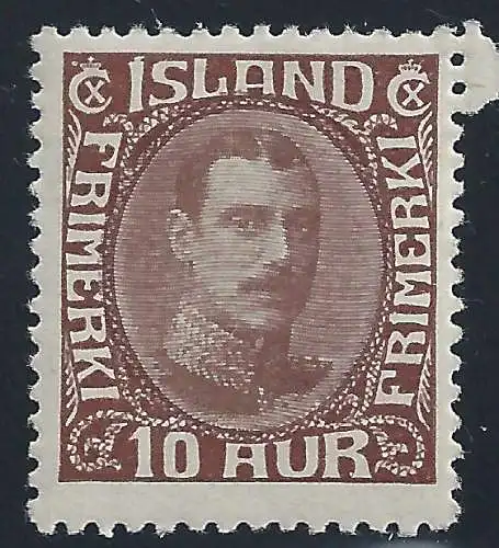 1932 ISLAND, Nr. 148 10 a. braun - MLH*