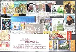 2016 Vatikan, neue Briefmarken, Vollständiges Jahr 28 Werte + 3 Blatt + 1 Heft - postfrisch **