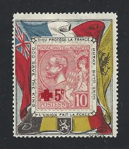 1914 MONACO - Nr. 26 AUF PATRIOTISCHEM STÄNDER MH/*