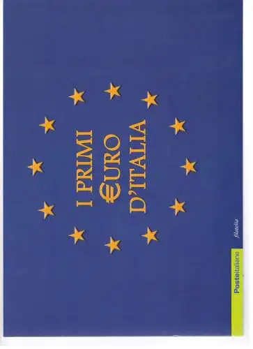 2002 Italien - Republik, Folder - Die ersten Euro Italiens postfrisch**