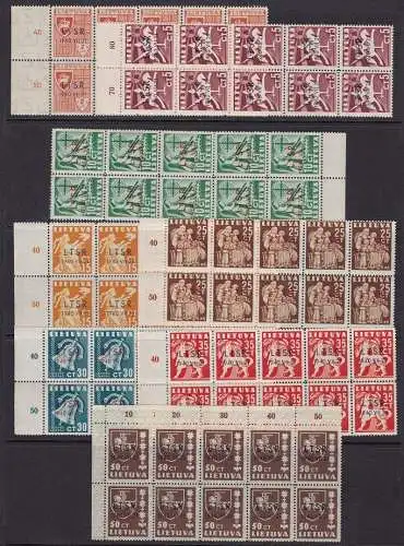 1940 Rep. Sozialistische Sowjetunion Litauen - Nr. 382/389 BLOCK VON 10 MINH/**