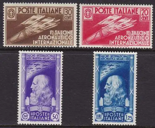 1935 Königreich Italien, Nr. 384/387 die komplette Serie von 4 Werten