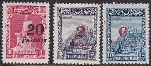 1929 Türkei - Nr. 741/743 Serie mit 3 Werten - postfrisch**