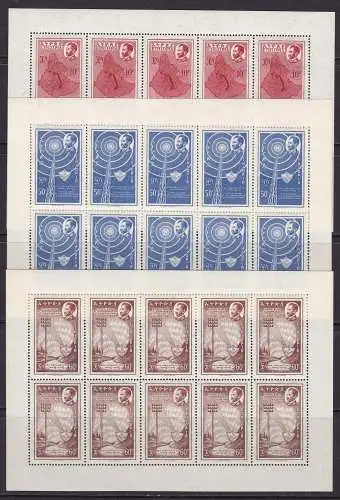 1963 ÄTHIOPIEN - YT Nr. 405/407 Serie 3 Werte MNH/** MINIFOL VON 10