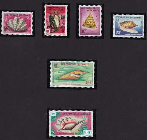 1962 COTE DES SOMALIS - Yv. n. 311/314+PA 31/32 MNH/**