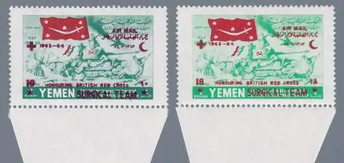 1964 JEMEN Royalist Bürgerkrieg Ausgaben - SG R44-45 Rotkreuz Chirurgie Team 2er-Set postfrisch/**