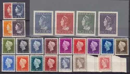 1940/48 NIEDERLÄNDE/NIEDERLANDE - Nr. 342/496 postfrisch/** (Nr. 347/364 MLH/*) Euro 1,090