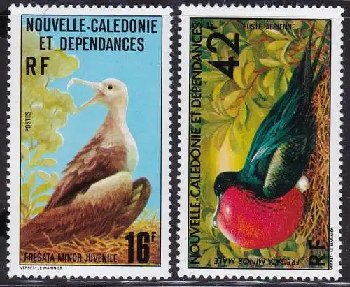 1977 Neukaledonien - Uccelli - Yvert Nr. 414 + PA 178 MNH**