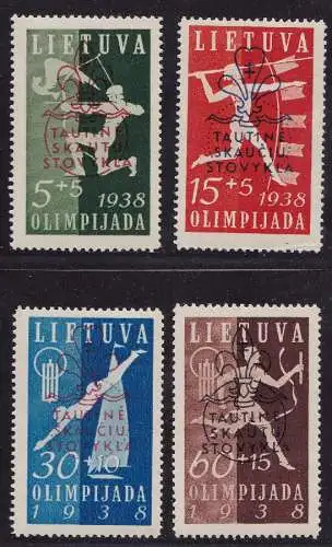 1938 Litauen/Litauen/Lietuva - PA Nr. 365A/D Serie mit 4 Werten MNH/**