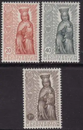 1954 LIECHTENSTEIN, Nr. 291/293 Jahr Mariano postfrisch/**