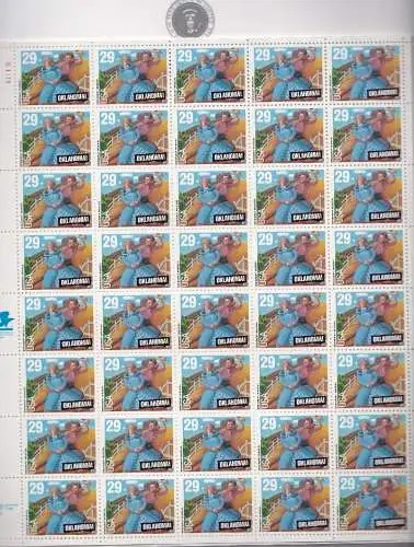 1993 USA, Nr. 2462 Musical Oklahoma 40 mnh Wertblatt**