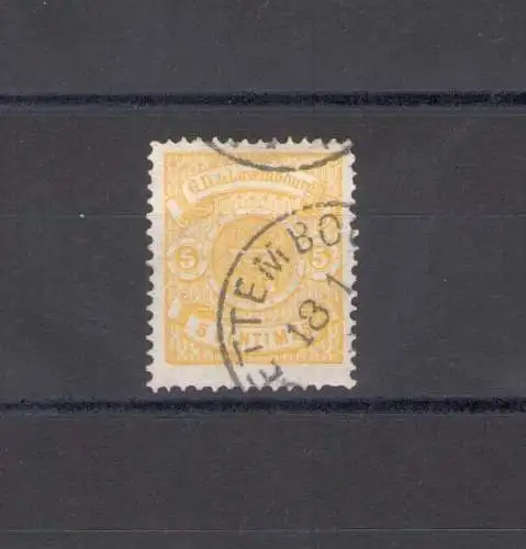 1880 LUXEMBURG - Nr. 41 - 5 Cent Zitronengelb - Gebraucht