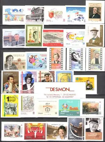 2021 Italien Republik, Vollständiges Jahr, neue Briefmarken, 93 Werte + 6 Blätter (einschließlich Blatt Italien - Ablieferung) - postfrisch **