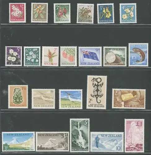 1960-66 NEUSEELAND - Stanley Gibbons Nr. 781-02 - Flora und Fauna - 23 Werte - postfrisch**