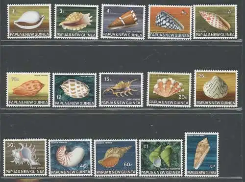 1968-69 PAPUA NEUGUINEA - Yvert Katalog Nr. 138-52 - 15 postfrisch Werte**