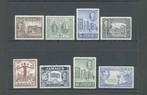 1945-46 JAMAIKA - Neue Verfassung - Stanley Gibbons Nr. 134-40 - Serie 7 Werte - postfrisch**
