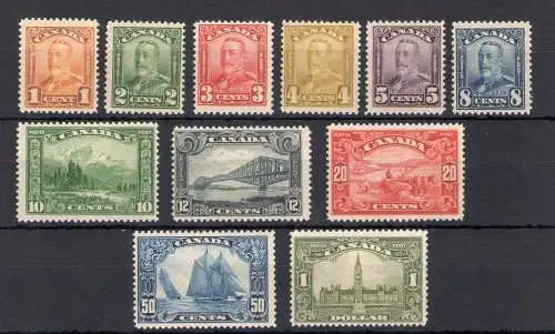 1928-29 KANADA - Stanley Gibbons 275-285 - Parlament - 11er Werteserie - postfrisch**