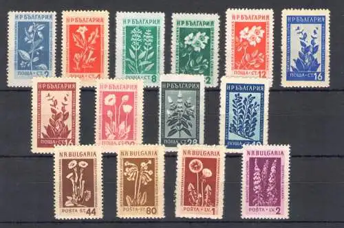 1935 BULGARIEN, Blumen und Heilpflanzen - Gewöhnliche Serie - Yvert Blatt Nr. 770-783 - 14 Werte - mnh**