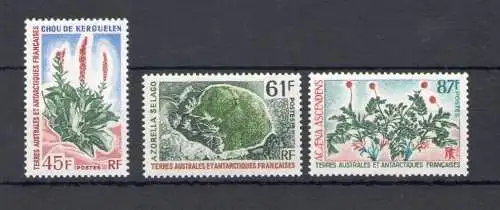 1973-74 Taaf, Fiori - Yvert Nr. 48-52-53 - 3 Werte - postfrisch **