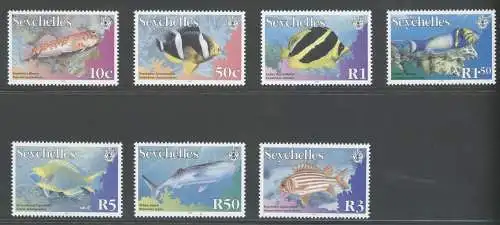 2003 Seychellen - Yvert Nr. 864-70 - Fische - 14 Werte - Komplette Serie 7 Werte - postfrisch**