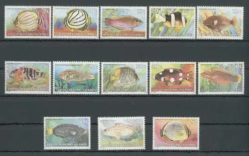 1979-80 COCOS - Yvert et Tellier Nr. 40-52 - Gewöhnliche Serie, Fische der Kokosinseln - 13 Werte - postfrisch**